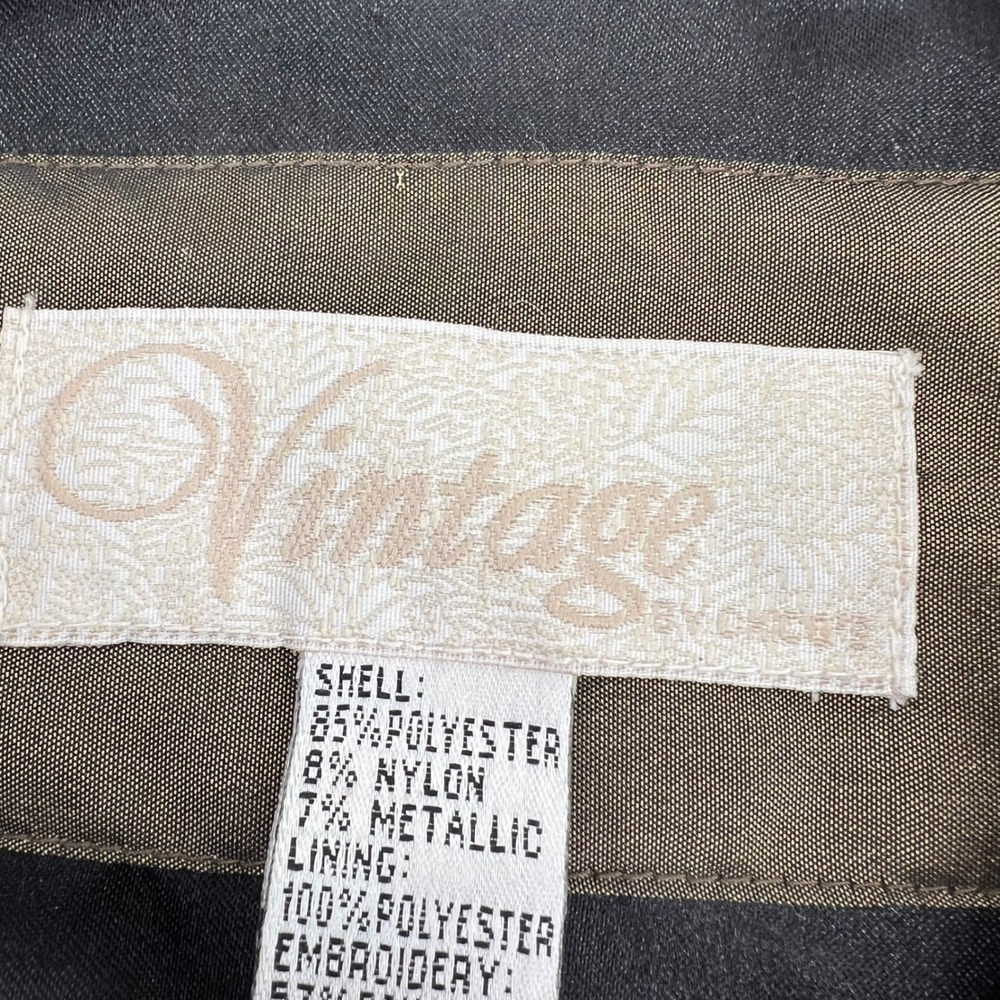 Vintage By Chicos Patchwork Mandarin Jacket Sequi… - image 3